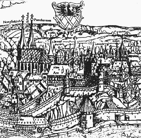 kresba K. Hofreutera podle devoezu S. Mnstera (1550)