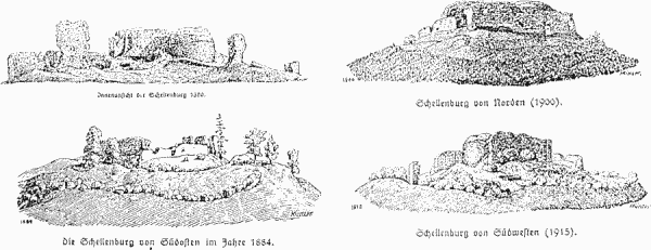 kresby H. Kinzera z let 1880, 1884, 1900, 1915