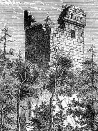 donjon na kresbě z 19. století
