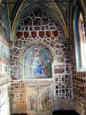 kaple sv. Kateřiny - východní stěna s oltářem