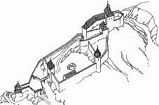 Křídlo - rekonstrukce hradu v 15. století